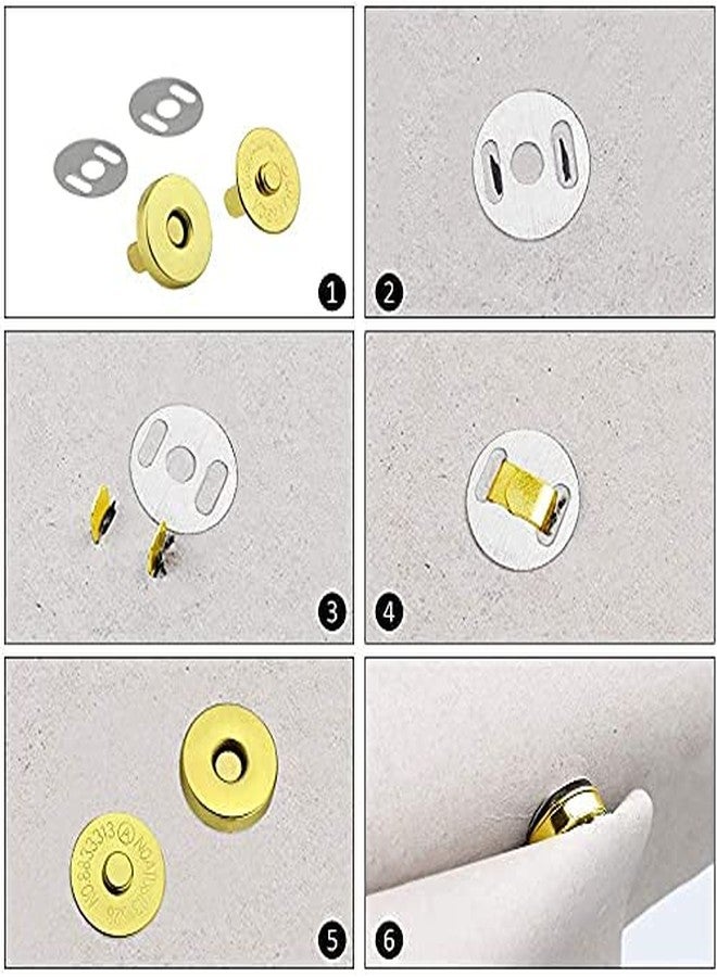 Nimida™ Magnetic Button Snaps Clasps Fasteners Closure 14 mm - 10 Sets Nickle/Silver - for Sewing, Clutch, Purses, Tote, Handbags, Clothes, Leather - Image 5